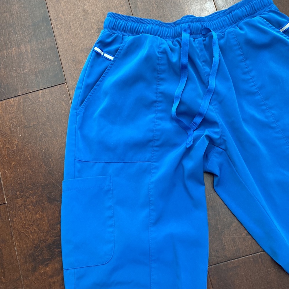 Pure scrub bottoms color blue size S - Picture 2 of 7